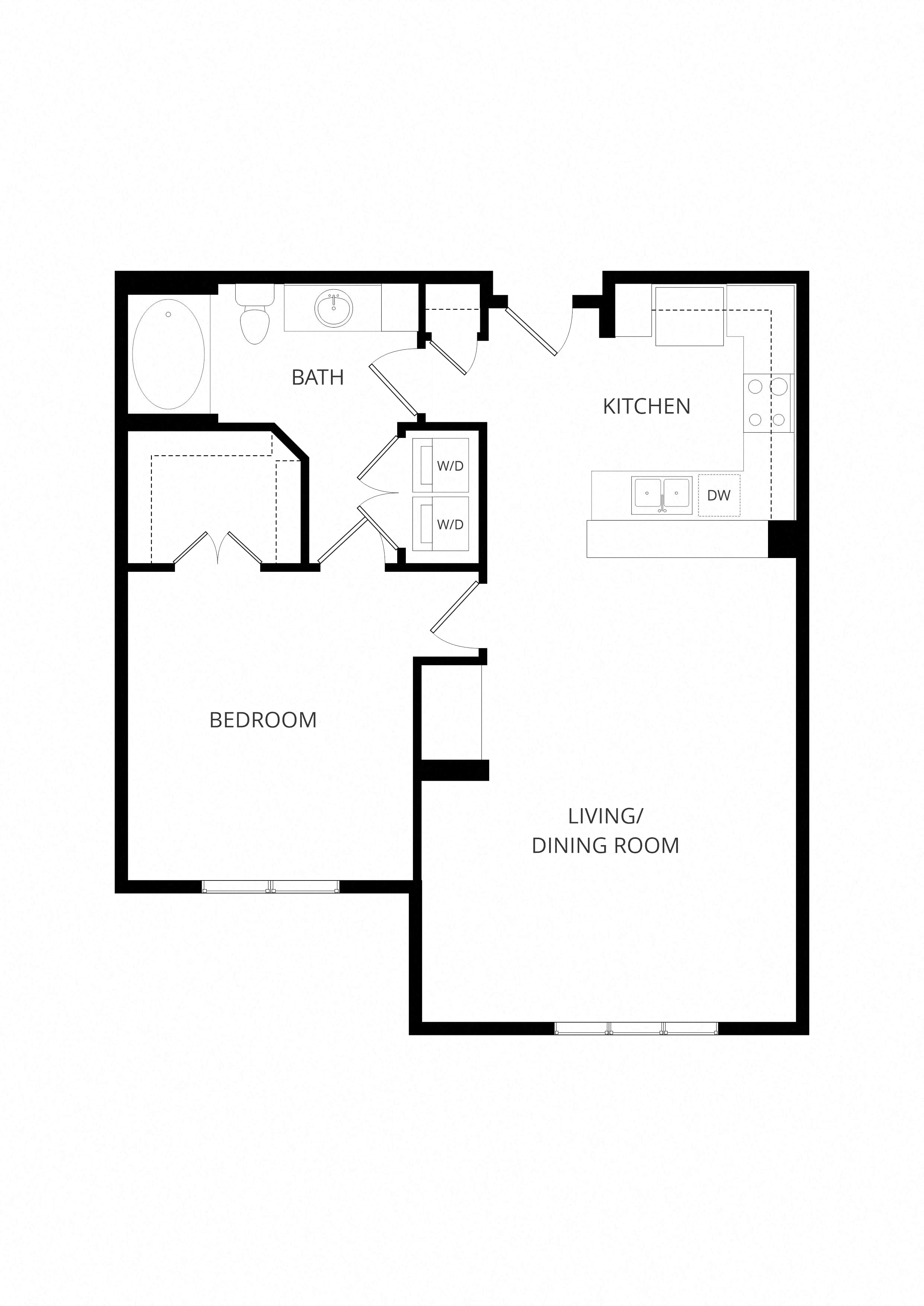 A4_OneBedroom floor plan